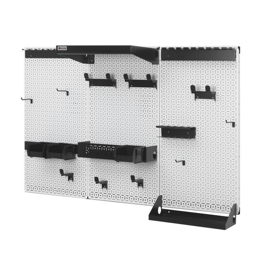 OmniWall 3 Panel OmniWall Kit- Panel Color: White Accessory Color: Black