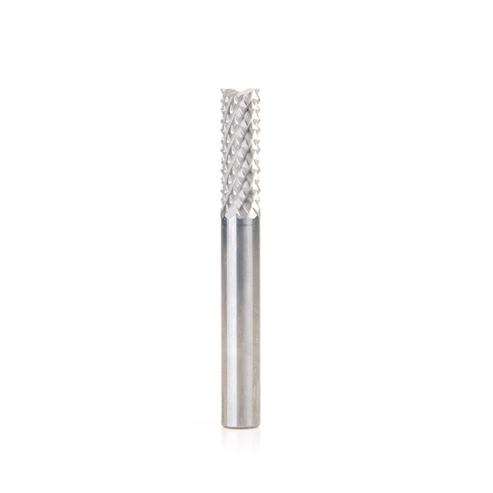 Amana Tool 46110-M Abrasive Type Plunge Diamond Pattern, Composite Cutting 6mm D x 19mm CH x 6mm SHK x 50mm Long Router Bit