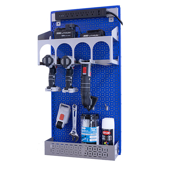 OmniWall Power Tool Kit- Panel Color: Blue Accessory Color: Silver