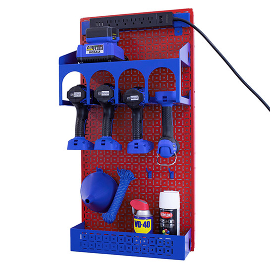 OmniWall Power Tool Kit- Panel Color: Red Accessory Color: Blue