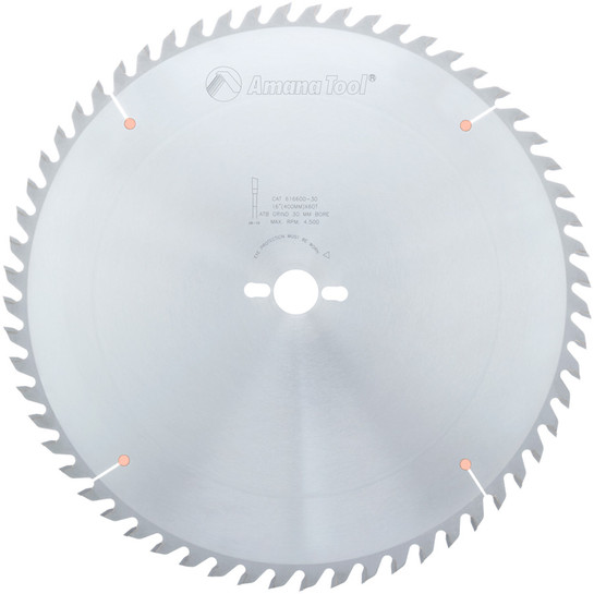 Amana Tool 616600-30 Carbide Tipped General Purpose 16 Inch D x 60T ATB, 15 Deg, 30MM Bore, Circular saw Blade