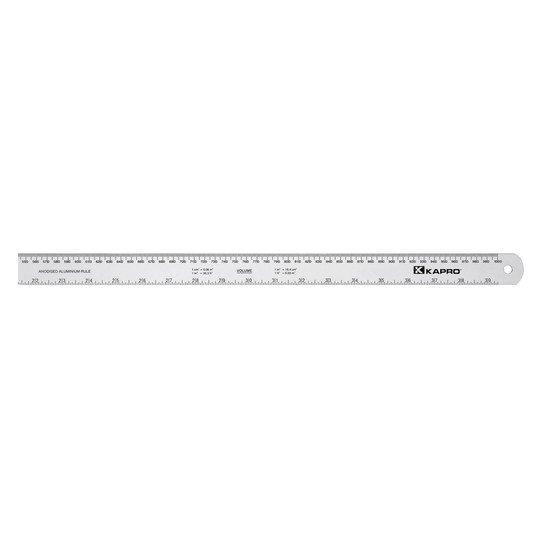 Kapro 306-36 36" Aluminum Ruler w/Converision Tables - Englis