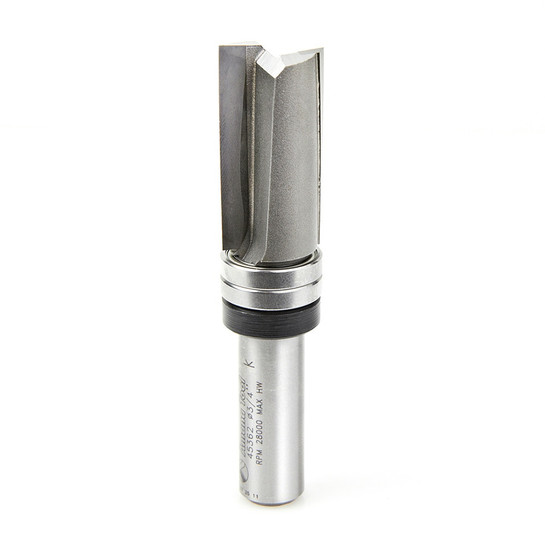 Amana Tool 45362 Carbide Tipped Down Shear Face Plunge Template 3/4 D x 1-1/2 CH x 1/2 Inch SHK w/ Upper Ball Bearing Router Bit