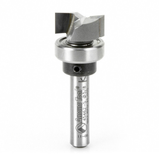 Amana Tool 45462-S Carbide Tipped Dado Clean Out 5/8 D x 1/4 CH x 1/4 Inch SHK w/ Upper Ball Bearing Router Bit