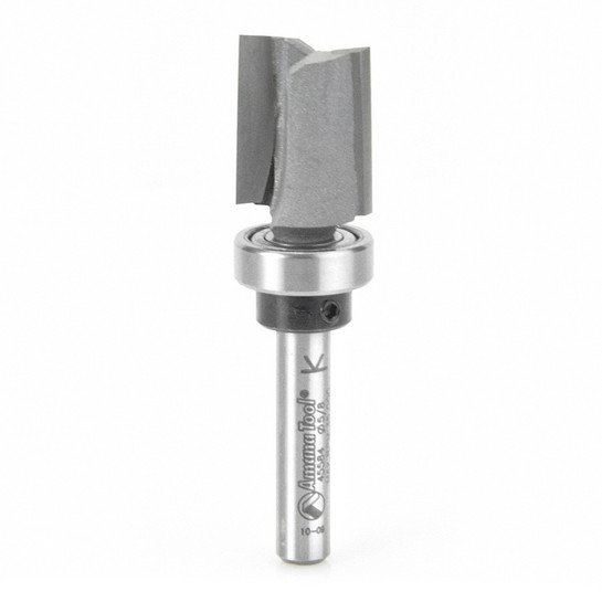 Amana Tool 45584 Carbide Tipped Mortising 5/8 D x 3/4 CH x 1/4 Inch SHK w/ Upper Ball Bearing Router Bit