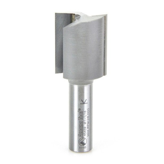 Amana Tool 45459 Carbide Tipped Straight Plunge High Production 1-1/16 D x 1-1/4 CH x 1/2 SHK x 2-7/8 Inch Long Router Bit