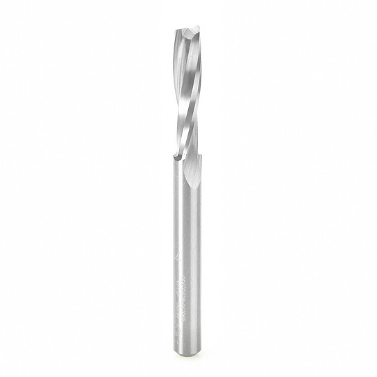 Amana Tool 46250 CNC Solid Carbide Spiral Plunge for Solid Wood 1/4 D x 1-1/8 CH x 1/4 SHK x 3 Inch Long Up-Cut Router Bit