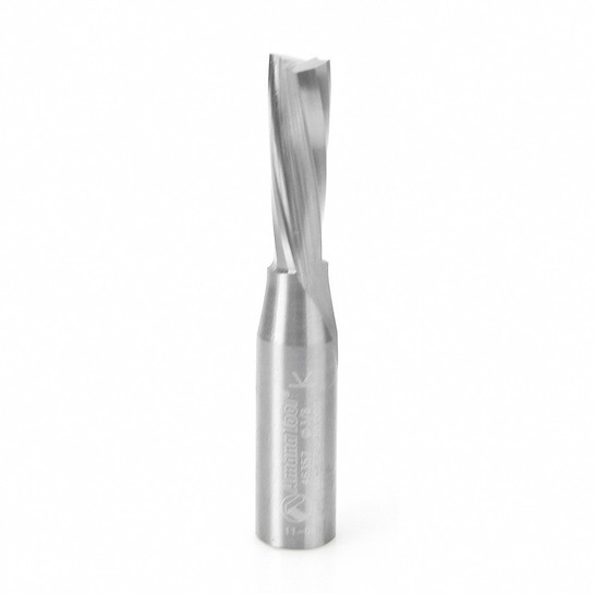 Amana Tool 46357 CNC Solid Carbide Spiral Plunge for Solid Wood 3/8 D x 1-1/4 CH x 1/2 SHK x 3 Inch Long Down-Cut Router Bit