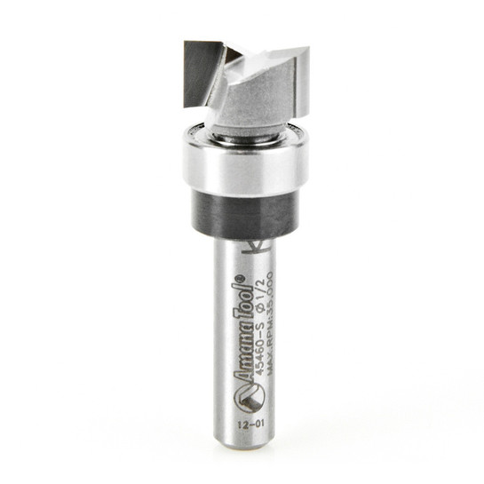 Amana Tool 45460-S Carbide Tipped Dado Clean Out 1/2 D x 1/4 CH x 1/4 Inch SHK w/ Upper Ball Bearing Router Bit
