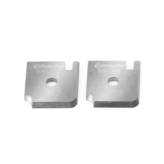 Amana Tool RCK-176 Pair of 3mm R Insert Carbide Replacement Knives for Corner Round/Cove Shaper Cutter no. 61312