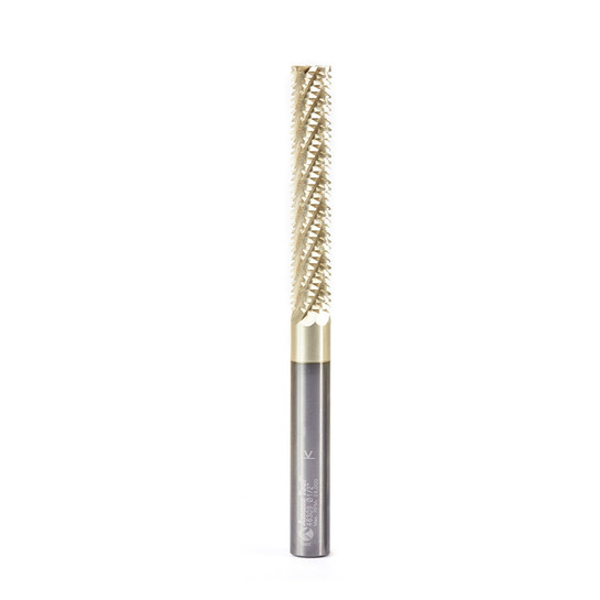 Amana Tool 46309 Solid Carbide ZrN Coated Honeycomb Hogger 1/2 D x 3 CH x 1/2 SHK x 6 Inch Long, 8-Flute CNC Router Bit