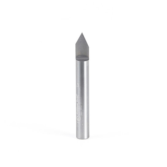 Amana Tool 45760 Solid Carbide 60 Degree Engraving 0.005 Tip Width x 1/4 SHK x 2 Inch Long Signmaking Router Bit