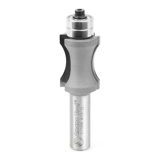 Amana Tool 51586 Carbide Tipped Convex Edging 23/32 R x 29/32 D x 1-1/4 CH x 1/2 Inch SHK Router Bit