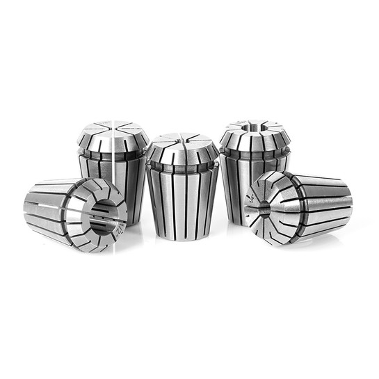 Amana Tool CO-ER25 5-Pc High Precision CNC 1/8, 3/16, 1/4, 3/8 & 1/2 Inch D x 34mm Long Spring Collet Collection for ER25 Nut