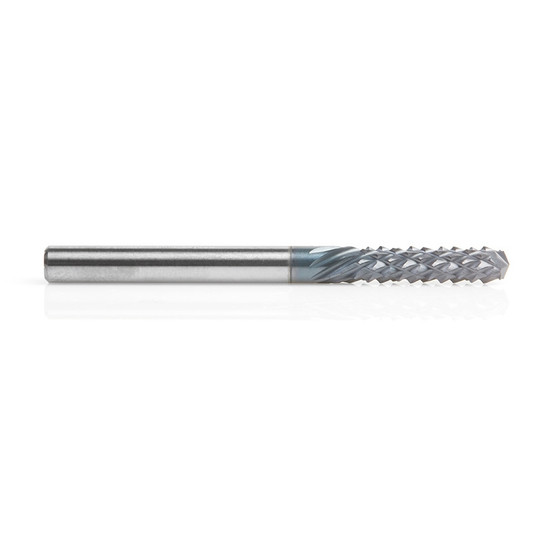 Amana Tool 48050-D High Performance Drill End 1/8 D x 1/2 CH x 1/8 SHK x 1-1/2 Inch Long SC Fiberglass and Composite Cutting AlTiN Coated Router Bit