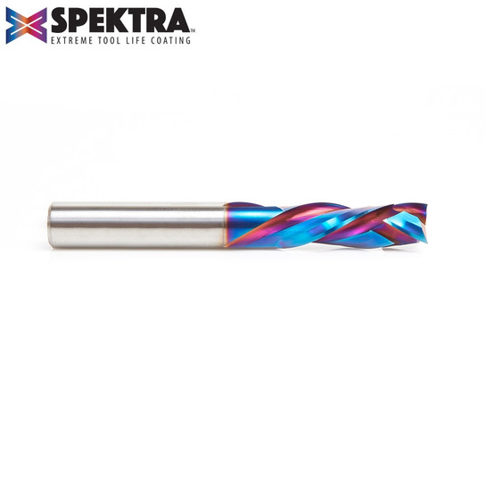 Amana Tool 46010-K CNC SC Spektra Extreme Tool Life Coated Compression Spiral 3/8 D x 1-1/8 CH x 3/8 SHK x 3 Inch Long 3 Flute Router Bit