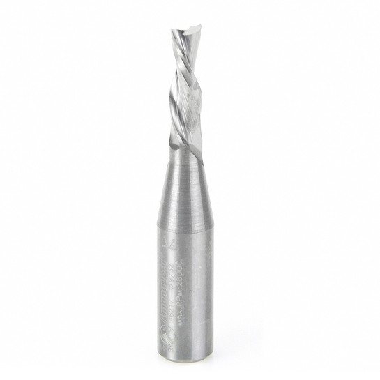 Amana Tool 46217 SC Spiral Plunge 9/32 D x 1 CH x 1/2 SHK x 3 Inch Long 2 Flute Down-Cut Router Bit