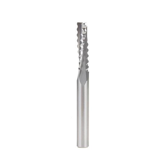 Amana Tool 46141 Solid Carbide Roughing Spiral 3 Flute Chipbreaker 1/4 Dia x 7/8 Cut Height x 1/4 Shank x 2-1/2 Inch Long Up-Cut Router Bit