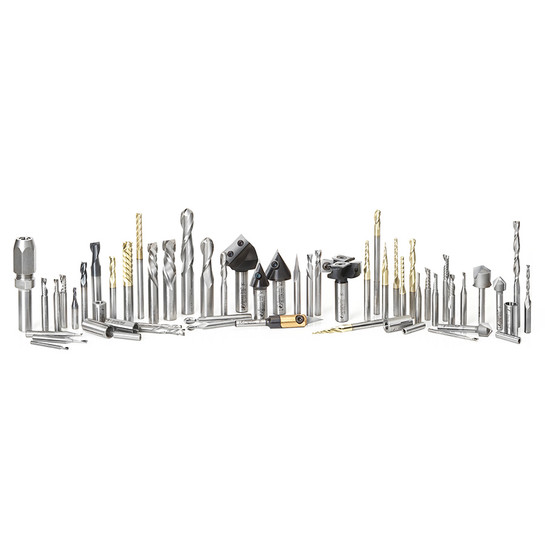 Amana Tool AMS-230 Joos CNC Oberfräsen-Set, 8-teilig, 1/4 Zoll Schaft, Für Holz, Kunststoff & Metall