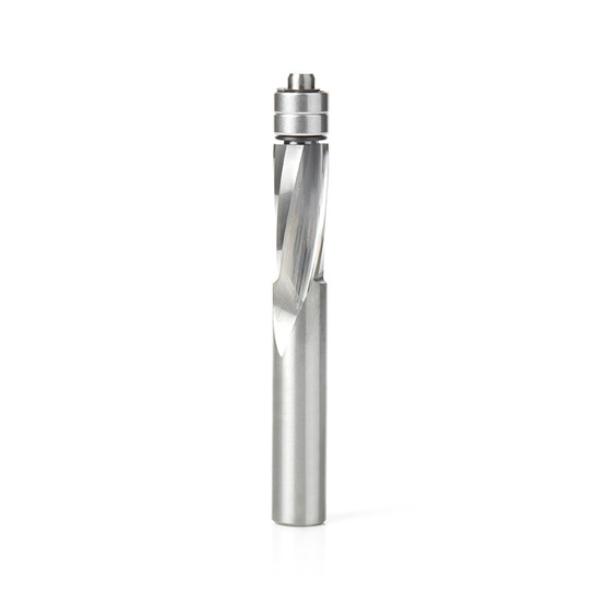 Amana Tool 46300 Solid Carbide UltraTrim Spiral 1/2 D x 1-1/4 CH x 1/2 SHK x 4 Inch Long w/ Double Lower BB Up-Cut Router Bit