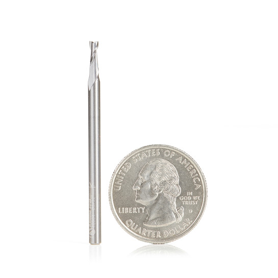 46004 Solid Carbide Spiral Plunge 3/32 Dia x 1/4 x 1/8 Shank x 2 Inch Long Up-Cut Router Bit Amana Tool sold by ToolsToday