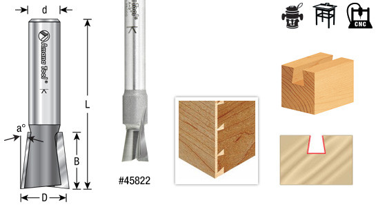 9 Degree Dovetails Router Bits