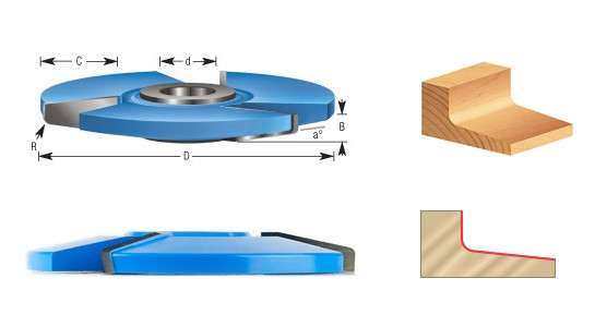 Raised Panel Shaper Cutters for 5/8 Inch Material - Traditional w/ Radius