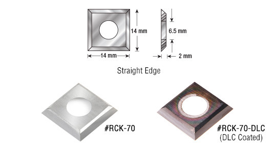 Solid Carbide Insert Knives 14 x 14 x 2mm - 4 Cutting Edges