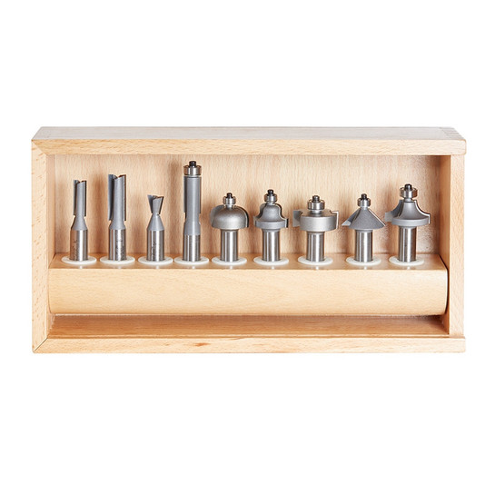 9-Piece Starter Router Bits Set, 1/2 Inch Shank