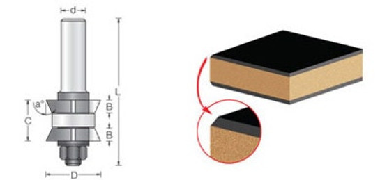 Double Bevel Trim Cutter Assembly