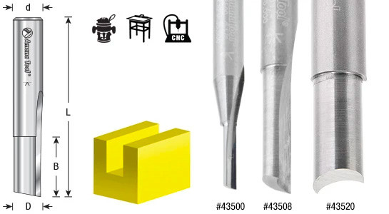 Solid Carbide Extreme Tool Life Coated Double Straight O Plastic Cutting router bits