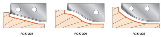 CNC Insert Raised Panel Router Bits - Solid Carbide Replacement Knives