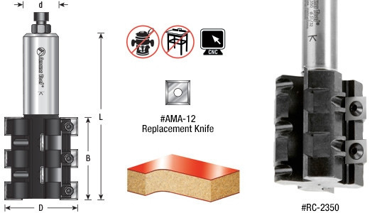 Insert Rough Rabbeting & Sizing Router Bit