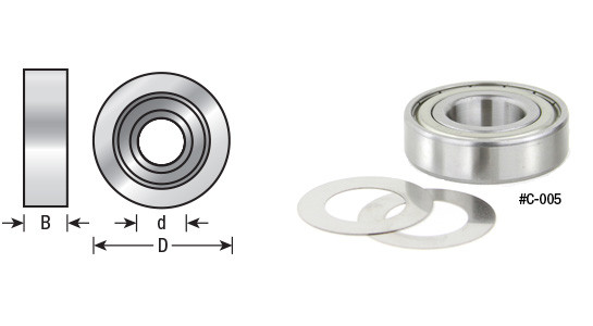 Ball Bearing Rub Collars for 1/2, 3/4 and 1-1/4 Inch Spindles