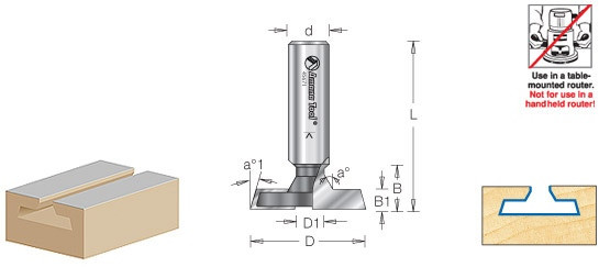 T-Slot Router Bits - Bevel Edges