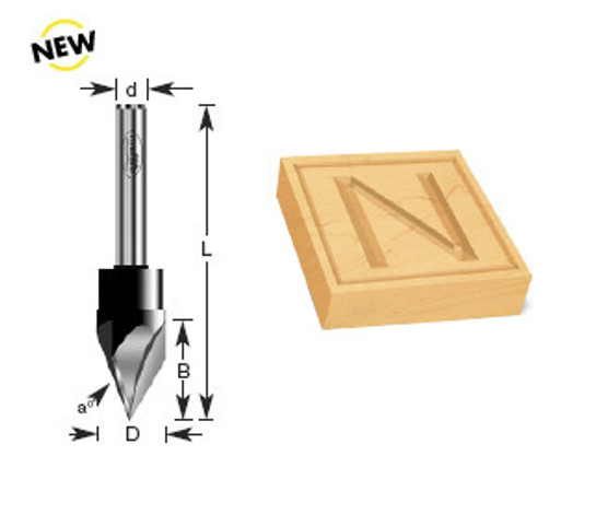 Carbide Tipped Sign Making (Signmaking) and Lettering Router Bits - Economy