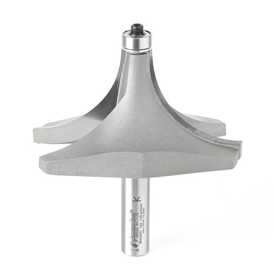 Amana Tool 49526 Carbide Tipped Corner Rounding 1-1/2 R x 3-1/2 D x 1-3/4 CH x 1/2 Inch SHK w/ Lower Ball Bearing Router Bit