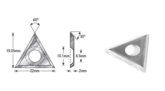 30 Degree Reversible Insert Solid Carbide Knife