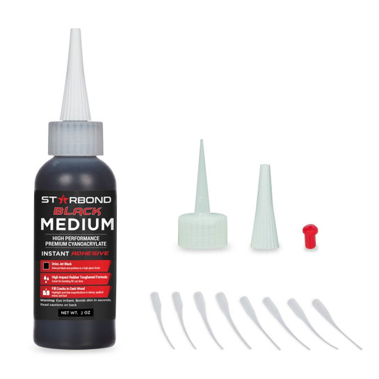 Starbond Black Medium CA Glue KE-150, 2 ounce