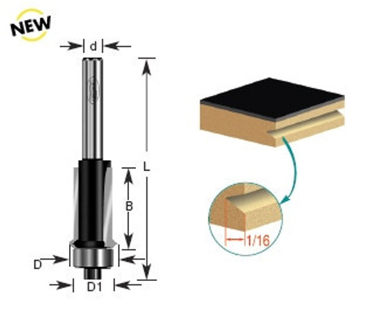 Flush Trim V Groove Router Bits - Economy