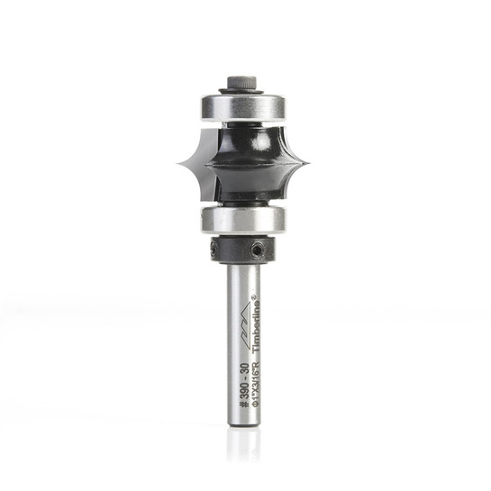 Timberline 390-30 Carbide Tipped Leaf Edge Beading 3/16 R x 1 Inch D x 1/2 CH x 1/4 SHK Router Bit