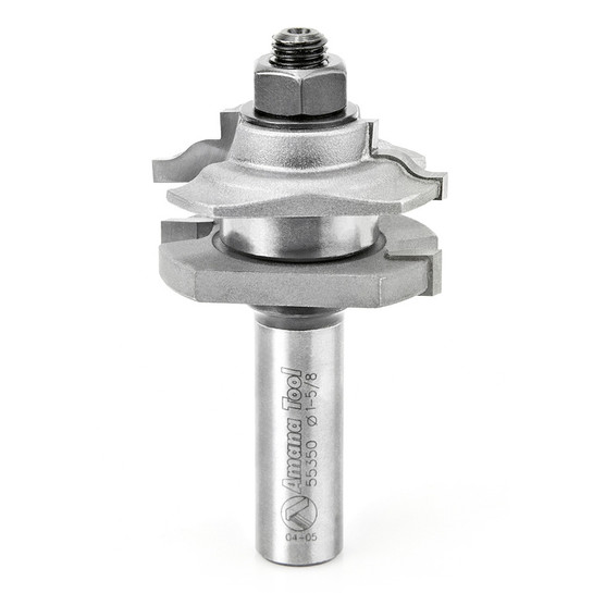 Amana Tool 55350 Carbide Tipped Ogee Reversible Stile and Rail Assembly 1-5/8 D x 11/16 CH x 1/2 Inch SHK Router Bit