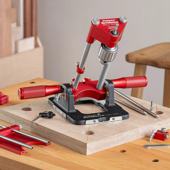Angled Drill Guide Woodpeckers AutoAngle Deluxe, Precision Tool