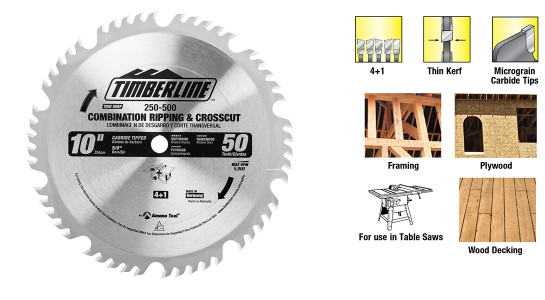 Carbide Tipped Combination Saw Blades - Packed in Industrial Box