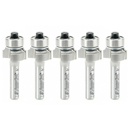 5 Pack Carbide Tipped Corner Round router bit
