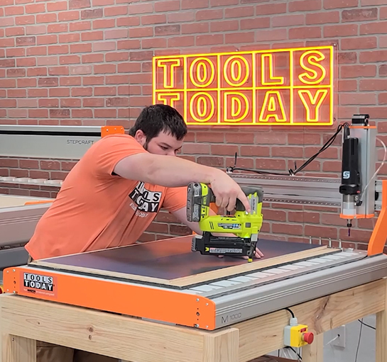 brad nails can hold cnc work in place