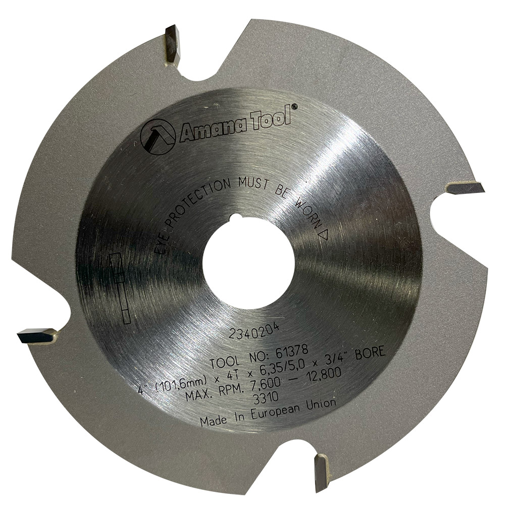 Carbide Tipped Dado Groover 4x1/4 - Amana Tool 61378 for Shaper