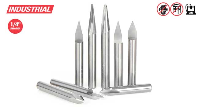 マナT CNC Router Bit Set 1/4