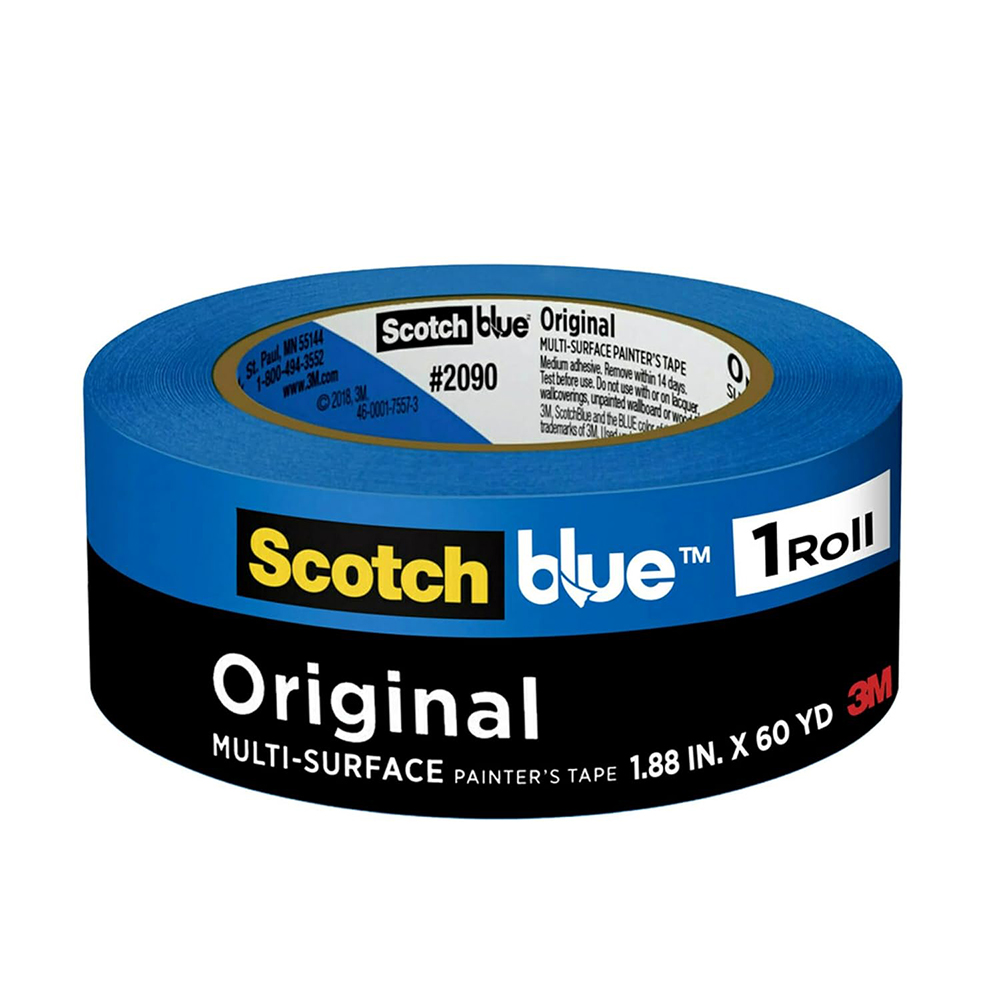 3M 2090-48NC ScotchBlue Original Multi-Surface Painter's Tape, 48mm x 60 Yards