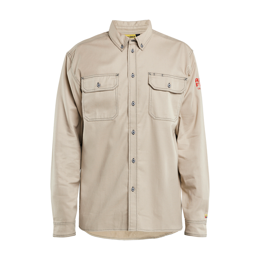 Blaklader FR Button-Up Shirt - Stone - Size: 4XL